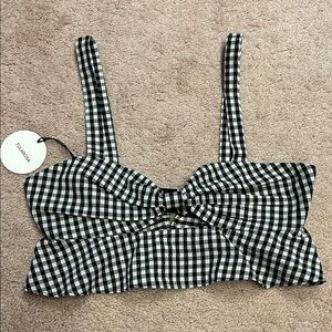 Tularosa Checkered Black and White Top